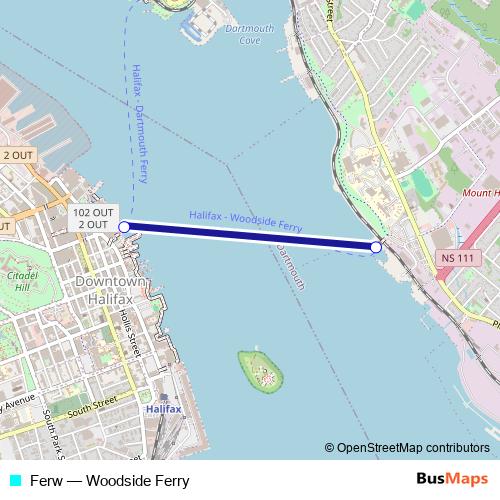 Ferw ferry Line Map