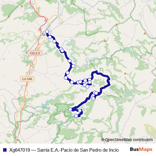 Xg647019 bus Line Map