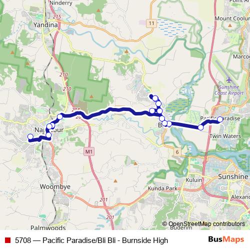 5708 bus Line Map