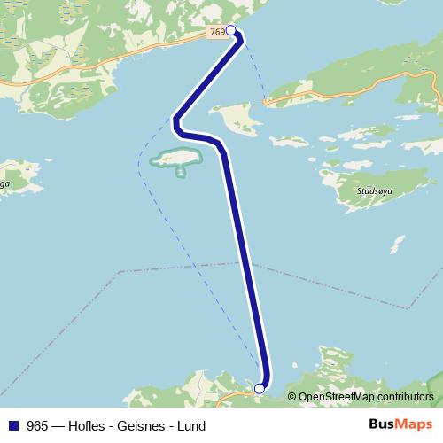 965 ferry Line Map
