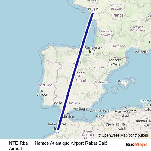 NTE-Rba bus Line Map