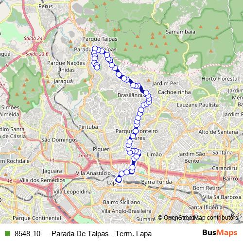 8548-10 bus Line Map