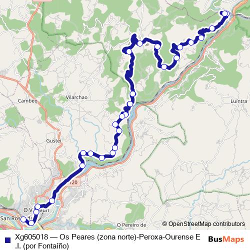 Xg605018 bus Line Map