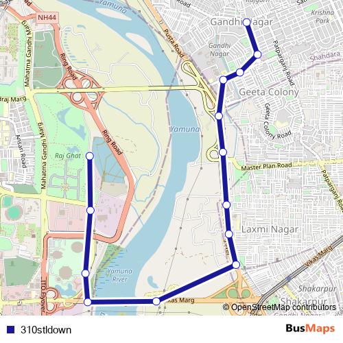 310stldown bus Line Map
