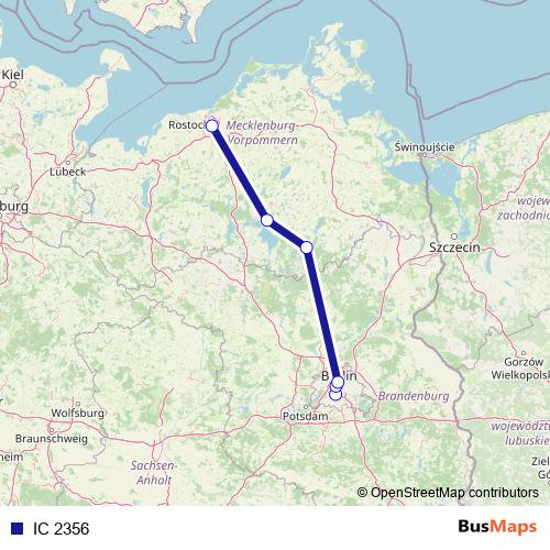 IC 2356 rail Line Map