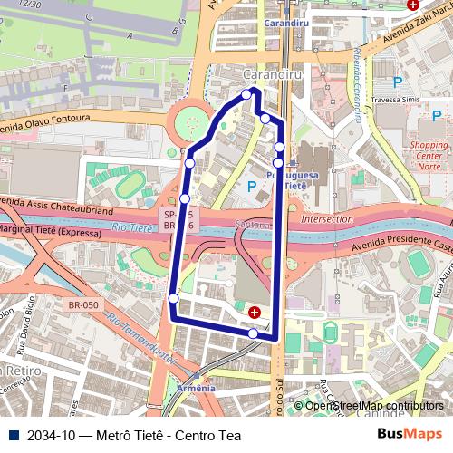 2034-10 bus Line Map