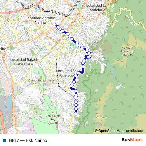 H817 bus Line Map