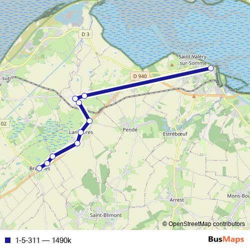 1-5-311 bus Line Map