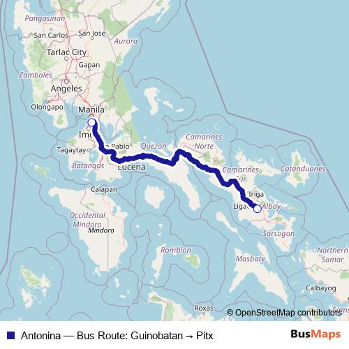 Antonina bus Line Map