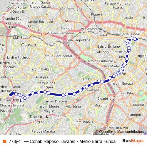 778j-41 bus Line Map