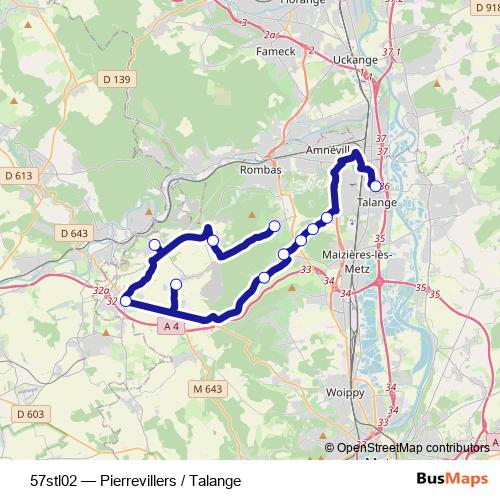 57stl02 bus Line Map