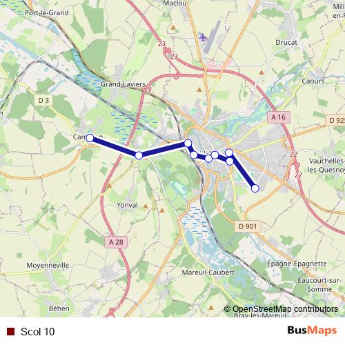 Scol 10 bus Line Map