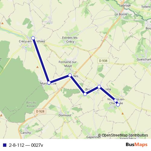 2-8-112 bus Line Map