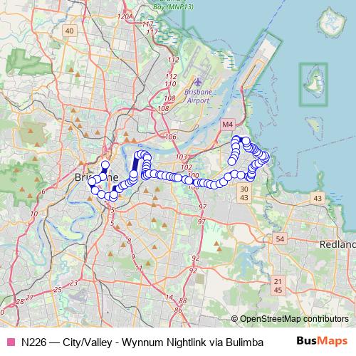 N226 bus Line Map