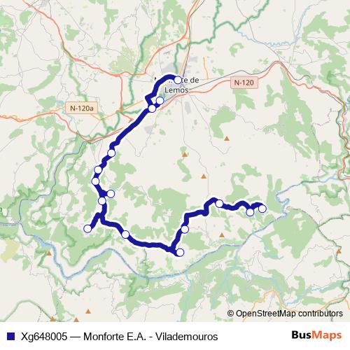 Xg648005 bus Line Map