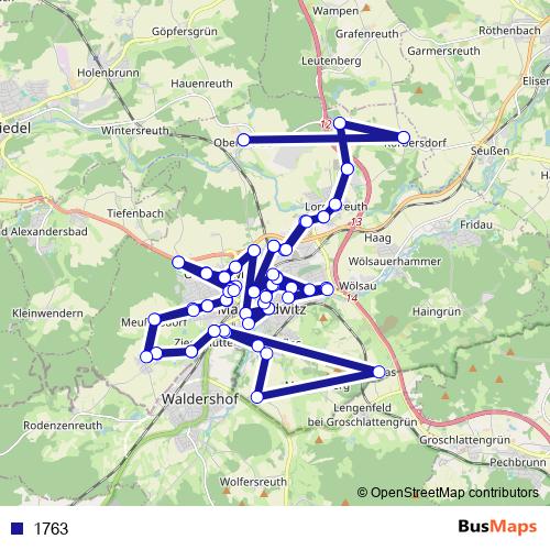 1763 bus Line Map