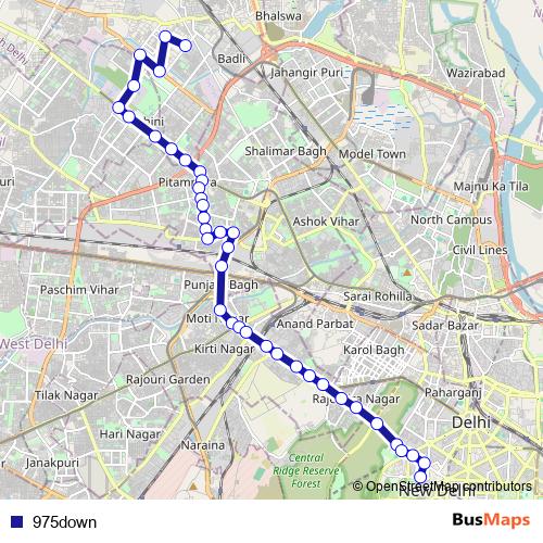 975down bus Line Map