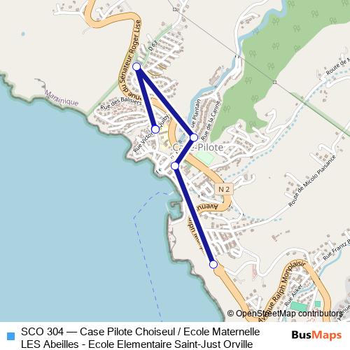SCO 304 bus Line Map