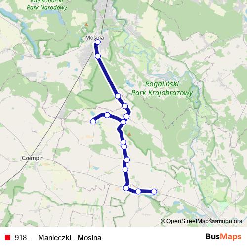 918 bus Line Map