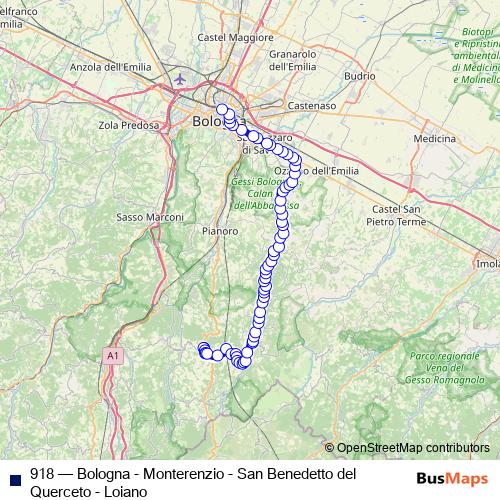 918 bus Line Map