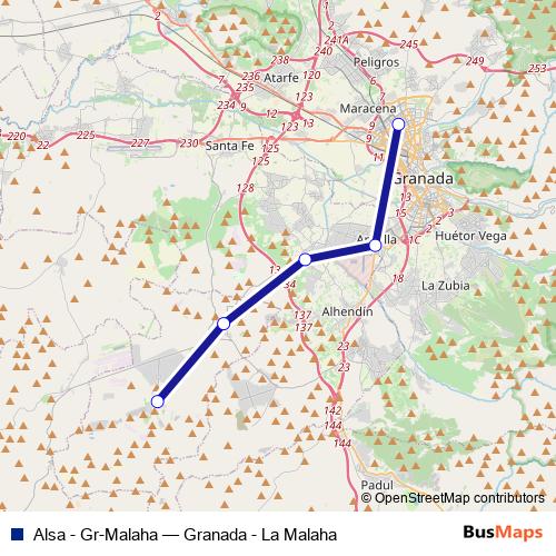 Alsa - Gr-Malaha bus Line Map