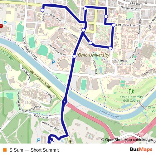 S Sum bus Line Map