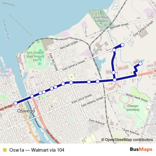 Osw1a bus Line Map