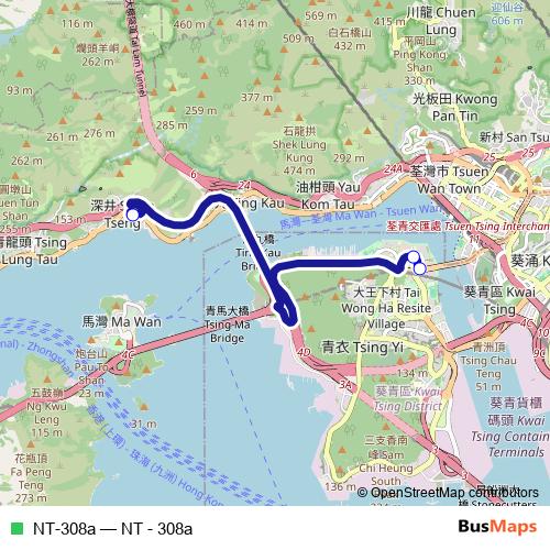 NT-308a bus Line Map