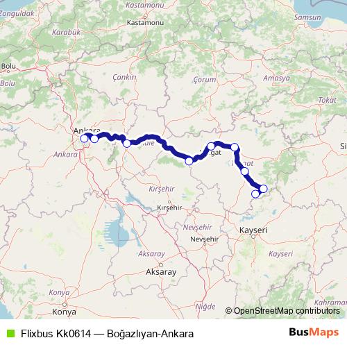 Flixbus Kk0614 bus Line Map