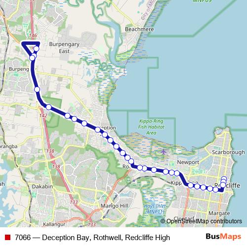 7066 bus Line Map