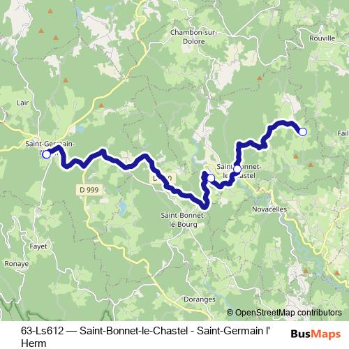 63-Ls612 bus Line Map