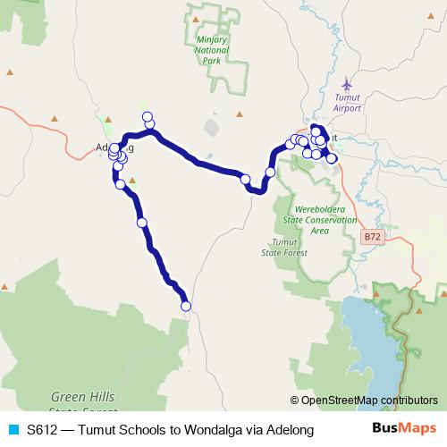 S612 bus Line Map