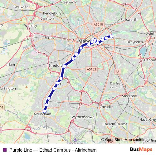 Purple Line tram Line Map