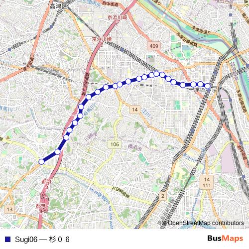 Sugi06 bus Line Map