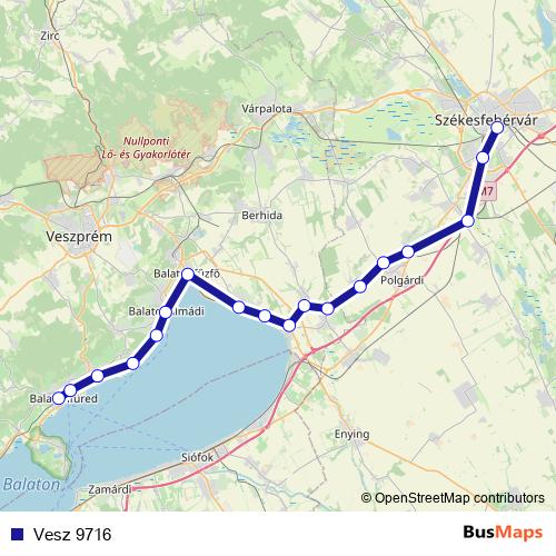 Vesz 9716 rail Line Map