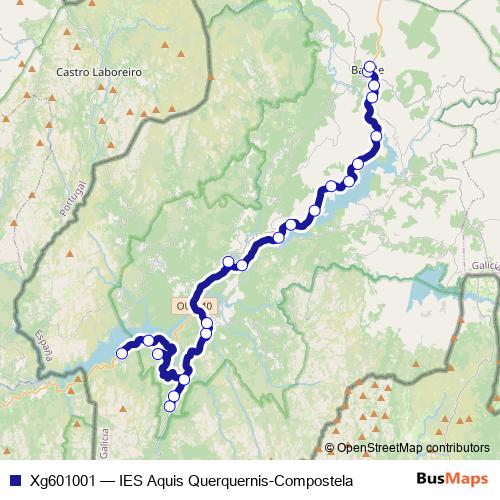 Xg601001 bus Line Map