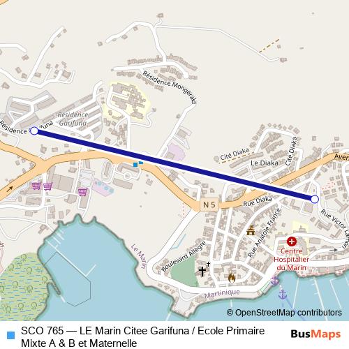 SCO 765 bus Line Map