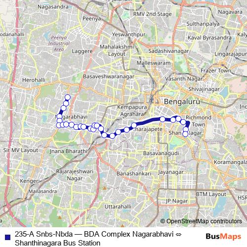 235-A Snbs-Nbda bus Line Map