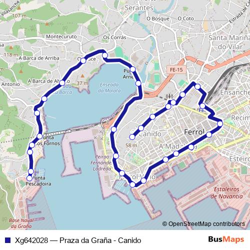 Xg642028 bus Line Map
