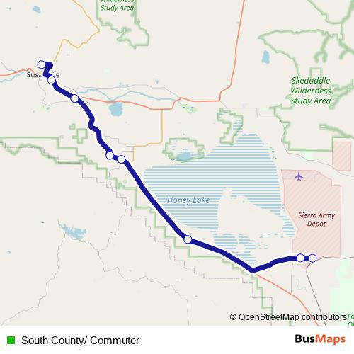 South County/ Commuter bus Line Map