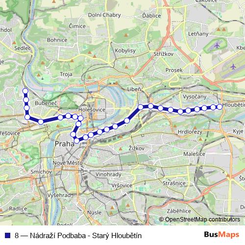8 tram Line Map