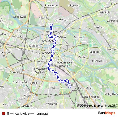 8 tram Line Map