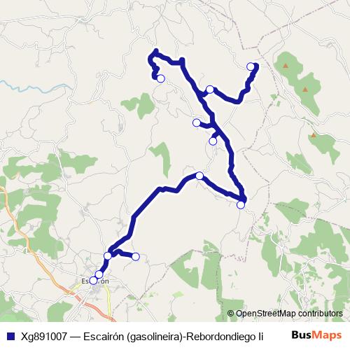 Xg891007 bus Line Map