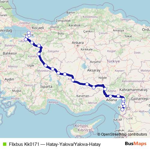 Flixbus Kk0171 bus Line Map