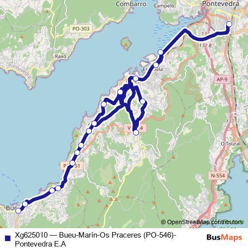 Xg625010 bus Line Map