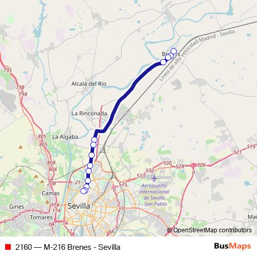 2160 bus Line Map