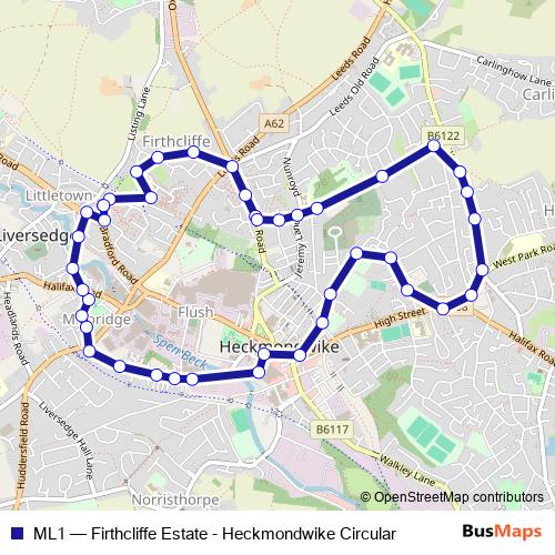 ML1 bus Line Map