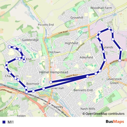 Ml1 bus Line Map
