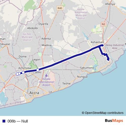 008b bus Line Map