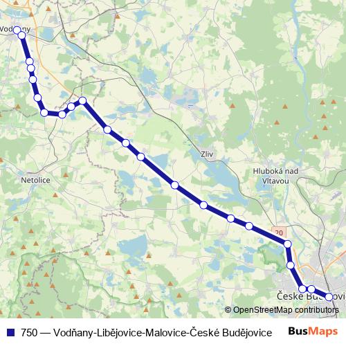 750 bus Line Map